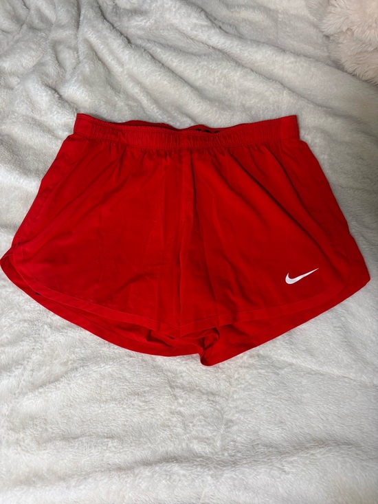 Nike Pants - Nike Women's Red Athletic Running Shorts with White Swoosh